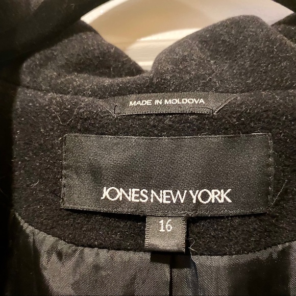 Jones New York Wool Coat - Black - 16 - Picture 3 of 5